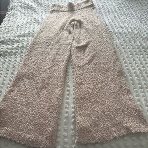 SKIMS Cream Textured Wide-Leg Pants